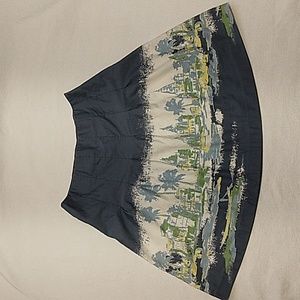 Old Navy Fit & Flare Pleated Mini Skirt 100% Cotton Size 1‎ Summer Vacati…